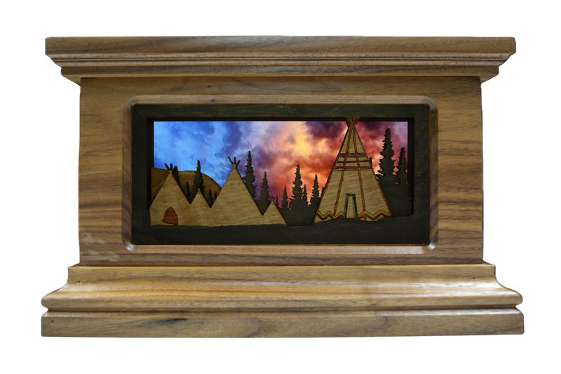 Bitterroot Style in Walnut with Teepee Village