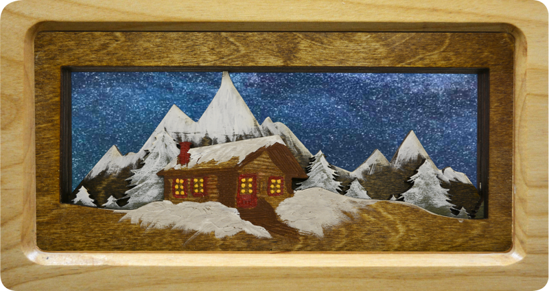 Cabin in the Woods with Background #1
