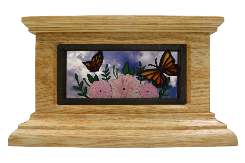 Mission Style in Oak with Butterflies