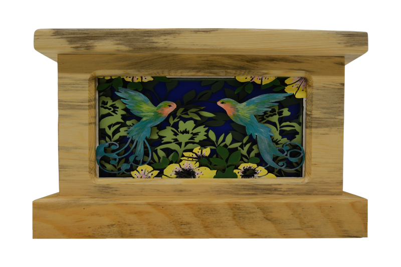 Pine Hills Style in Blue Pine with Custom Hummingbirds