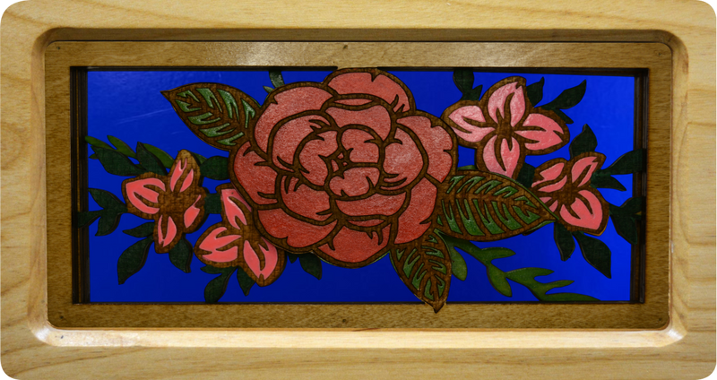 Red/ Pink Flowers with Background #21