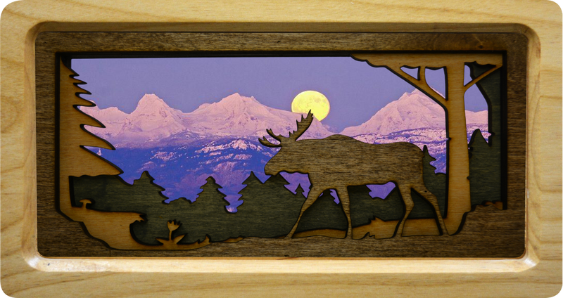 Moose in Square Frame with Background #6