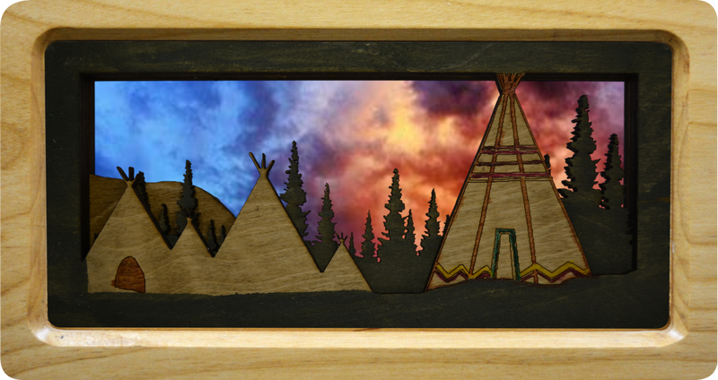 Teepee Village with Background #2